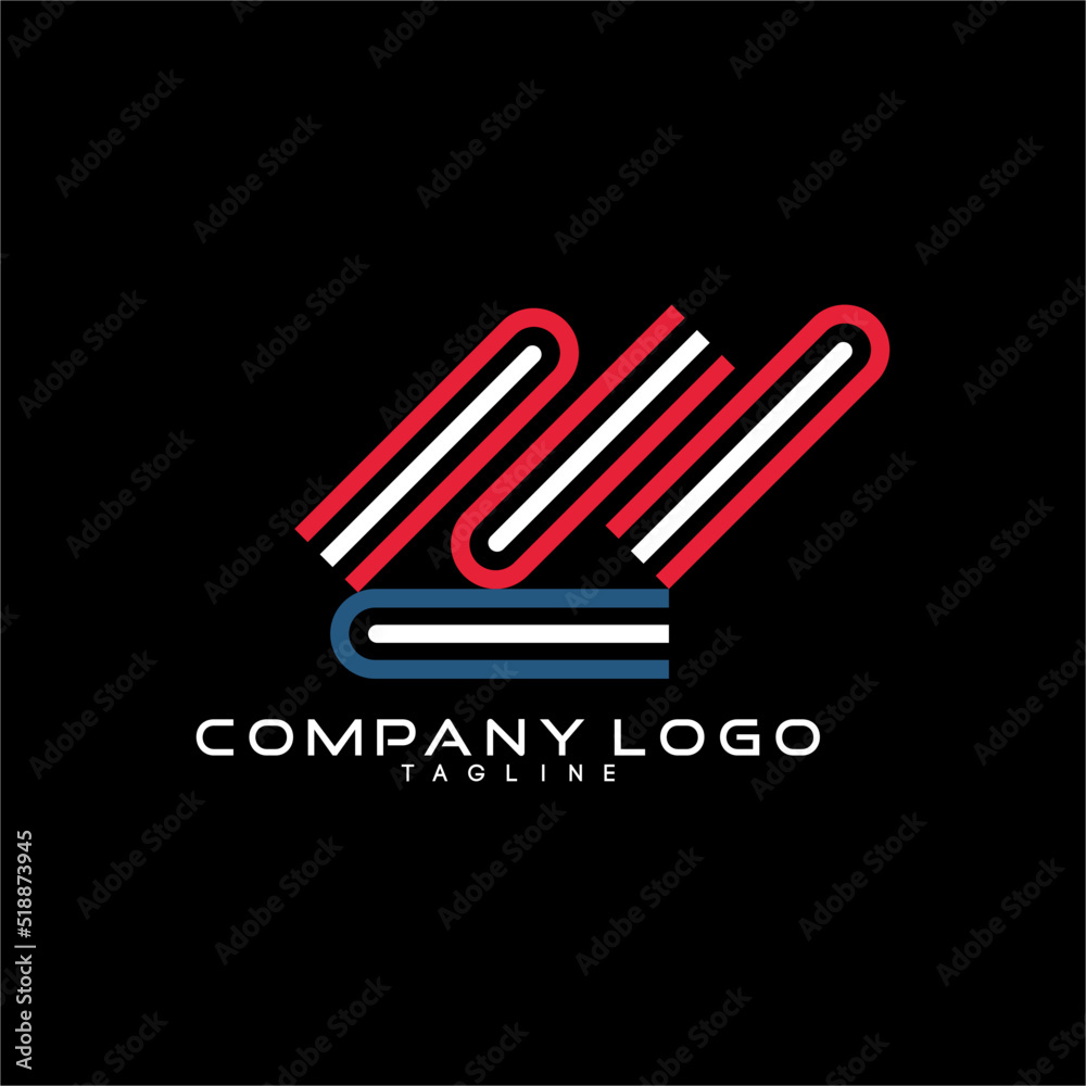 Random book stack logo template vector Random book stack logo template vector