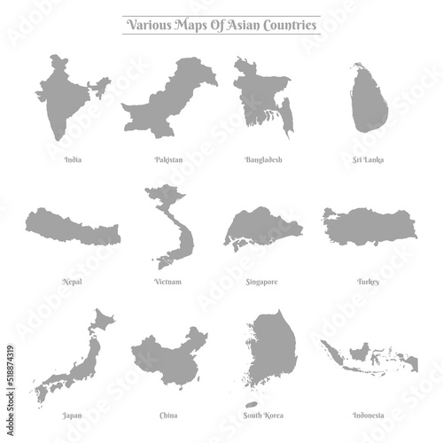 Various Map Of Asian Countries