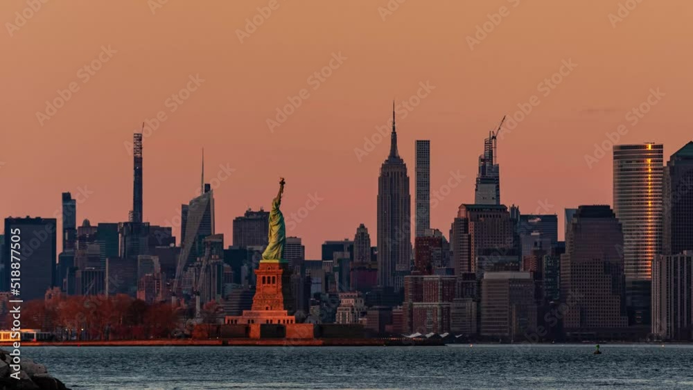 New York City skyline time lapse Stock Video Adobe Stock