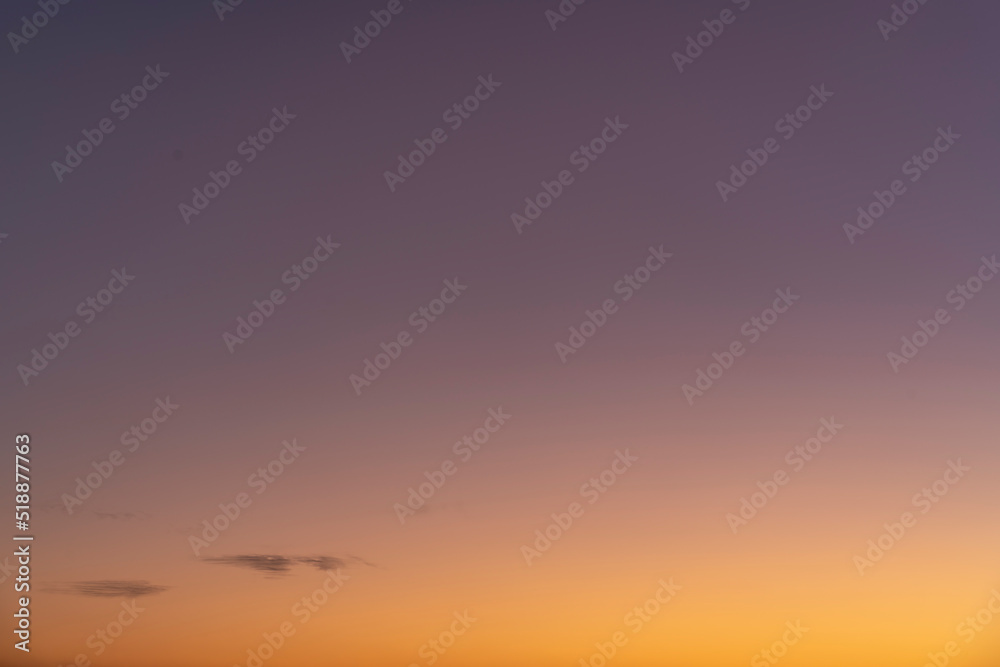 明け方の空のグラデーション