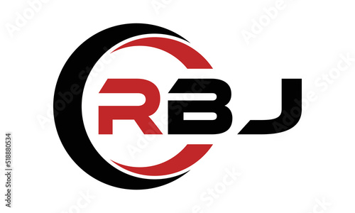 RBJ three letter swoosh logo design vector template | monogram logo | abstract logo | wordmark logo | letter mark logo | business logo | brand logo | flat logo | minimalist logo | text | word | symbol