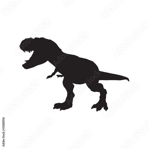  silhouette of a Tyrannosaurus. Vector illustration
