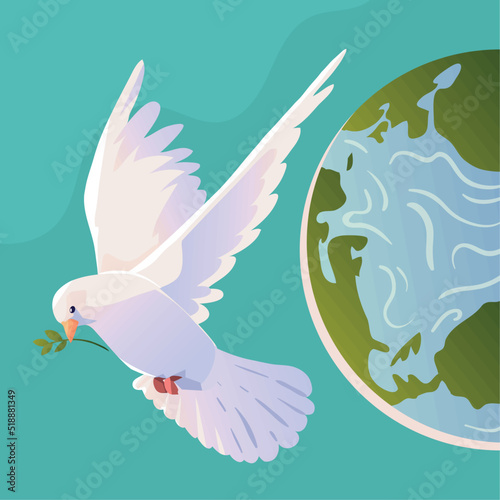 world and peace dove