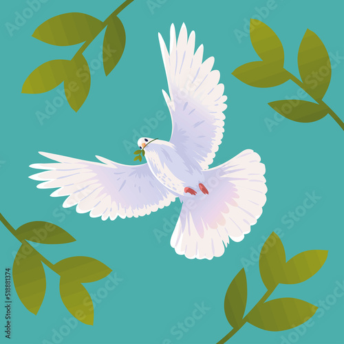 flying dove of peace