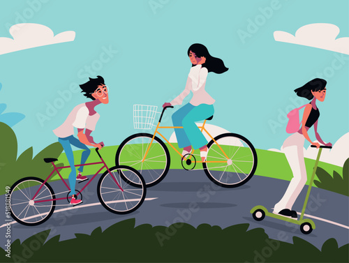 people and world car free day