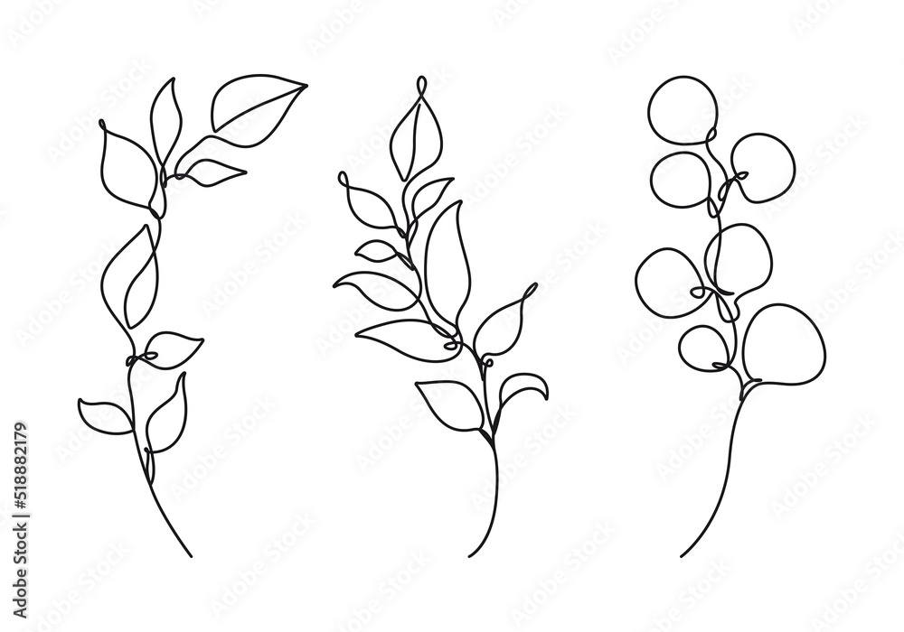 Leaves Branch Set Vector Hand Drawn Line Art Drawing. Minimalist Trendy Contemporary Floral Design Perfect for Wall Art, Prints, Social Media, Posters, Invitations, Branding Design. Leaves Branch Set Vector Hand Drawn Line Art Drawing. Minimalist Trendy Contemporary Floral Design Perfect for Wall Art, Prints, Social Media, Posters, Invitations, Branding Design.
