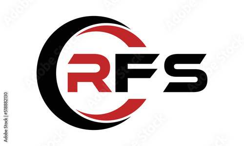 RFS three letter swoosh logo design vector template | monogram logo | abstract logo | wordmark logo | letter mark logo | business logo | brand logo | flat logo | minimalist logo | text | word | symbol