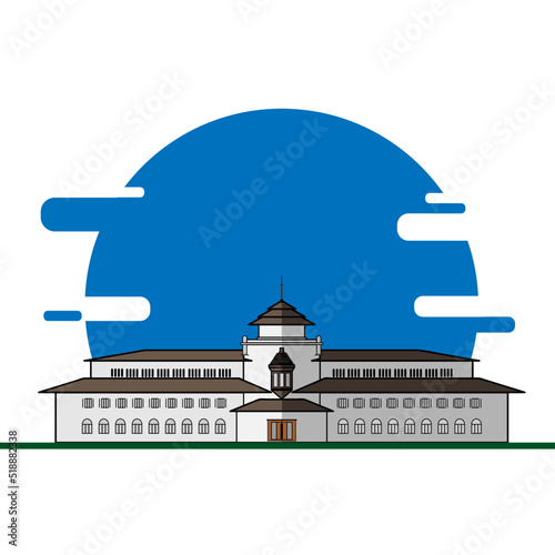 Gedung Sate, Landmark Bandung, Indonesia