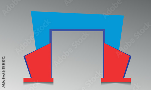 exhibition stand gate entrance vector mock stock vector