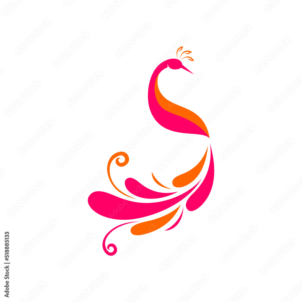 Fototapeta premium illustration of a peacock