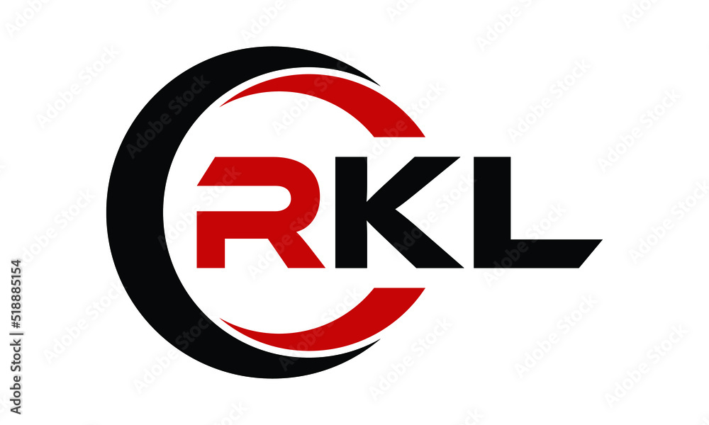 RKL three letter swoosh logo design vector template | monogram logo ...