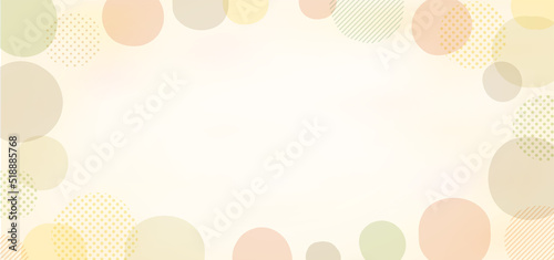 秋の色、手描き、抽象的,幾何学的な水彩フレームデザイン　