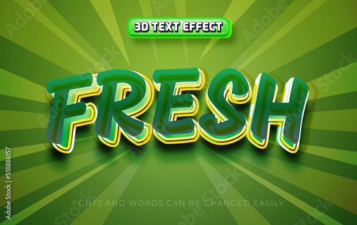 Fresh drink 3d editable text effect style