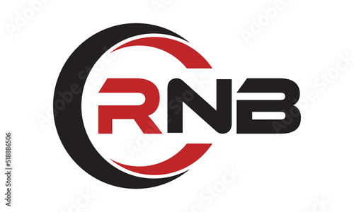 RNB three letter swoosh logo design vector template | monogram logo | abstract logo | wordmark logo | letter mark logo | business logo | brand logo | flat logo | minimalist logo | text | word | symbol
