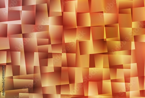 Light Orange vector shining triangular backdrop.