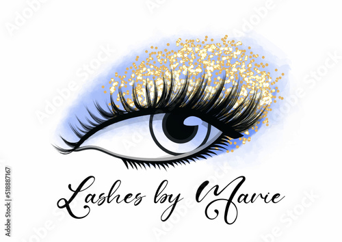 Lashes beauty logo design