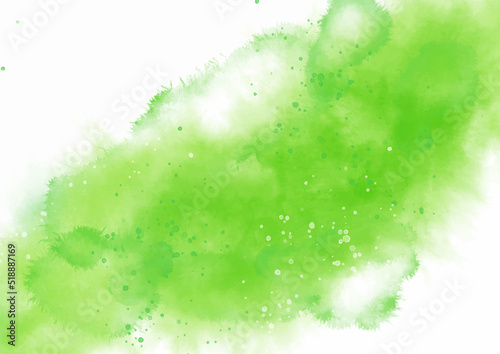 Hand painted green watercolour texture background