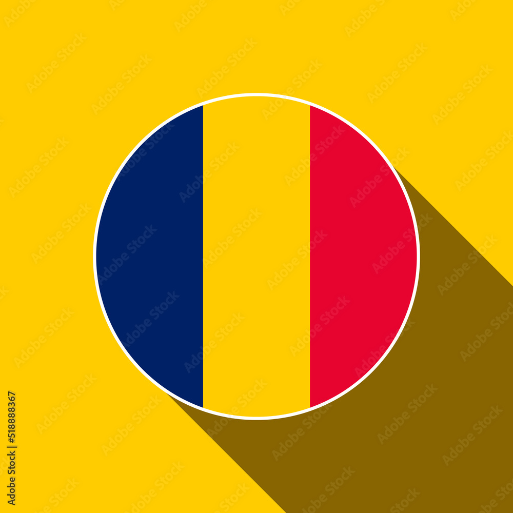 Fototapeta premium Country Chad. Chad flag. Vector illustration.