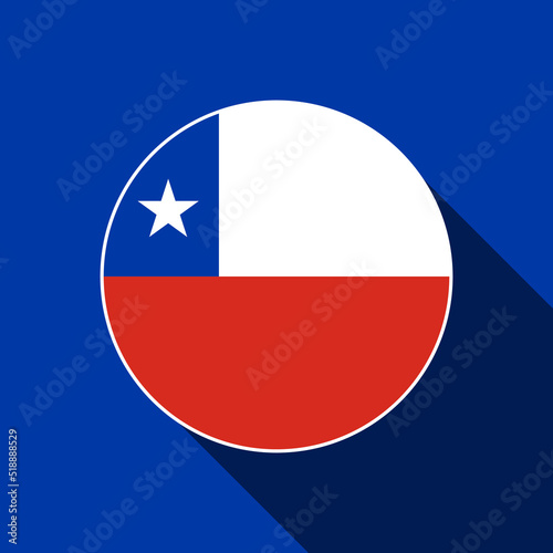 Country Chile. Chile flag. Vector illustration.