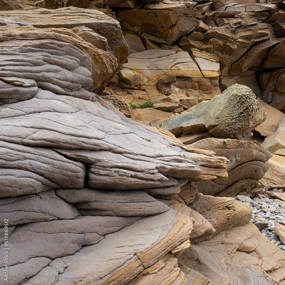 a stonewall of a sandstone