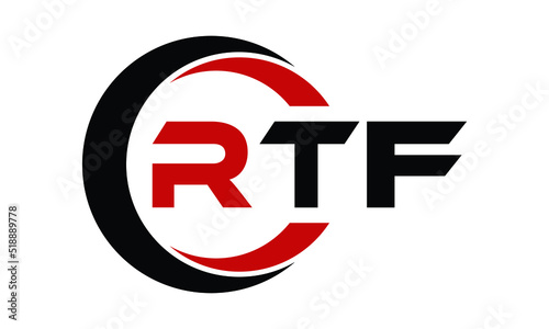 RTF three letter swoosh logo design vector template | monogram logo | abstract logo | wordmark logo | letter mark logo | business logo | brand logo | flat logo | minimalist logo | text | word | symbol
