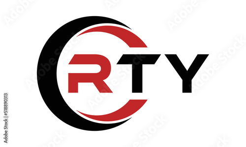 RTY three letter swoosh logo design vector template | monogram logo | abstract logo | wordmark logo | letter mark logo | business logo | brand logo | flat logo | minimalist logo | text | word | symbol