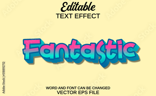 editable text effect fantastic