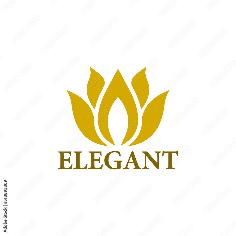 Flower lotus logo, Beauty or spa logo template isolated on white background Flower lotus logo, Beauty or spa logo template isolated on white background