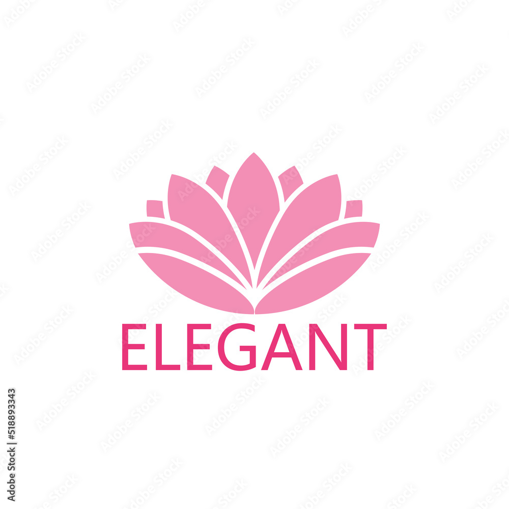 Flower lotus logo, Beauty or spa logo template isolated on white background Flower lotus logo, Beauty or spa logo template isolated on white background