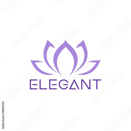 Flower lotus logo  Beauty or spa logo template isolated on white background