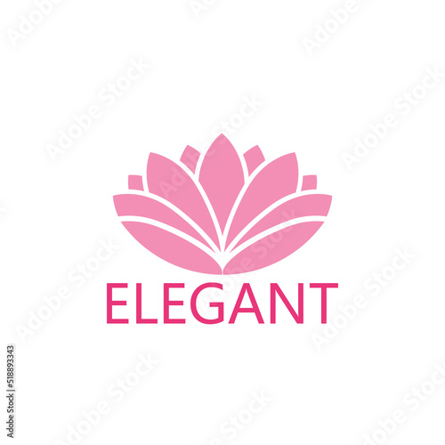 Flower lotus logo  Beauty or spa logo template isolated on white background