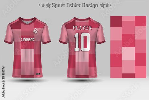 Football jersey mockup abstract geometric pattern sport t-shirt design