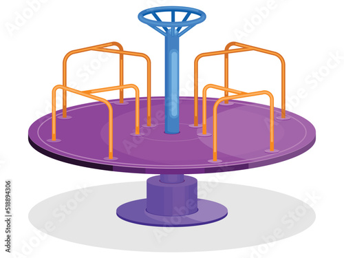 Merry Go Round, furniture to decorate the park, yard, patio, garden, kids playground, and kindergarten.