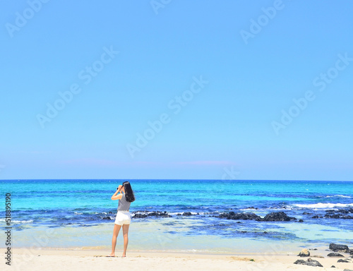 Girl on the seashore
