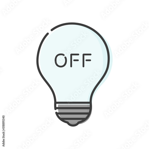 OFFの文字が入った電球 - 電気･節電のイメージ素材
