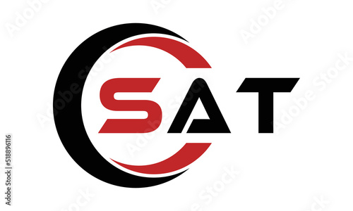 SAT three letter swoosh logo design vector template | monogram logo | abstract logo | wordmark logo | letter mark logo | business logo | brand logo | flat logo | minimalist logo | text | word | symbol