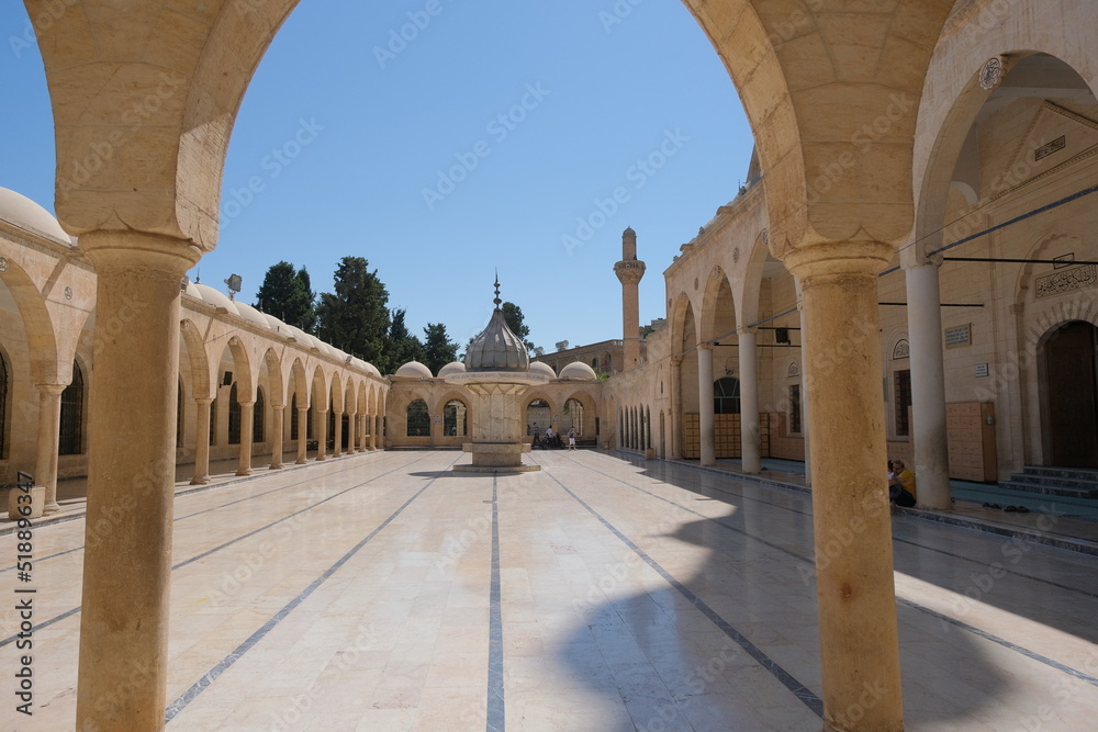 Interior view of dergah mosque in Sanliurfa Turkey