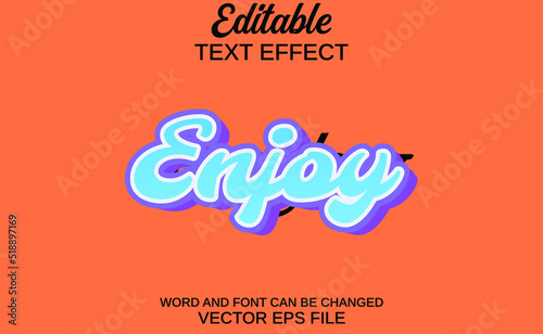 editable text effect enjoy
