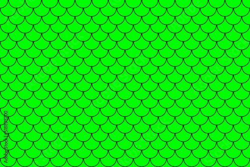 Lime green fish scales or mermaid scales pattern background.