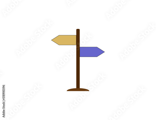 Signboard, directions icon. Vector illustration.