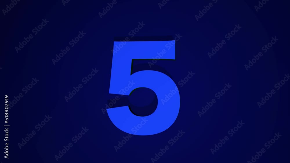 3D Count Down Blue 3D Count Down Blue