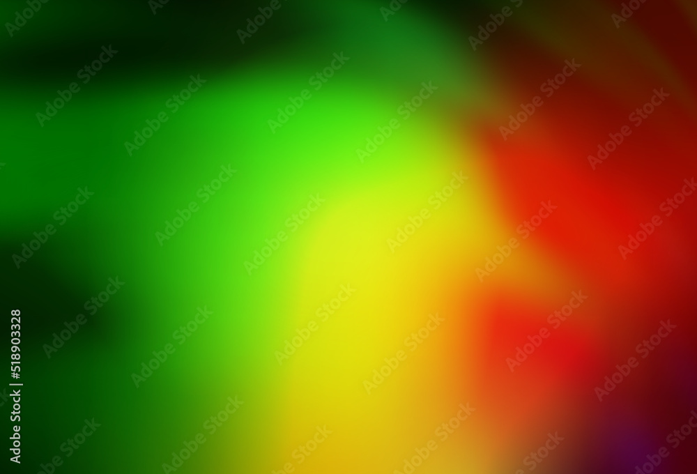 Light Green, Red vector colorful blur background.
