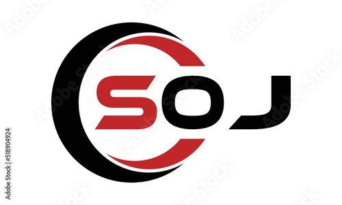 SOJ three letter swoosh logo design vector template | monogram logo | abstract logo | wordmark logo | letter mark logo | business logo | brand logo | flat logo | minimalist logo | text | word | symbol