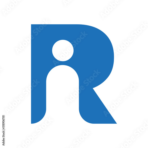 Letter R People Logo Design Vector Template Concept for Insurance, Secure, Health, Safety and Protection