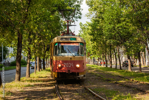 Old "Tatra" tram in Ufa Старый трамвай "Татра" в Уфе