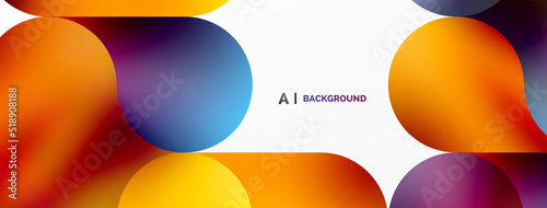 Round shapes and circle geometric abstract background. Vector Illustration For Wallpaper, Banner, Background, Card, Book Illustration, landing page