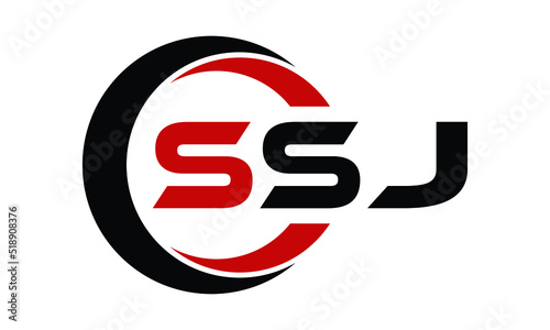 SSJ three letter swoosh logo design vector template | monogram logo | abstract logo | wordmark logo | letter mark logo | business logo | brand logo | flat logo | minimalist logo | text | word | symbol