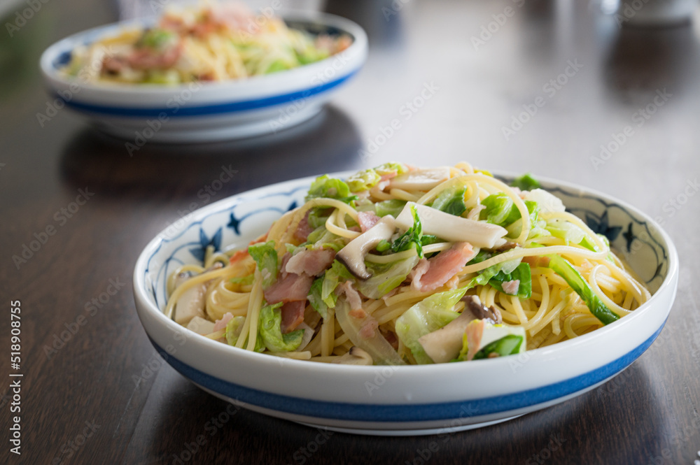 キャベツとエリンギとベーコンのパスタ キャベツとエリンギとベーコンのパスタ