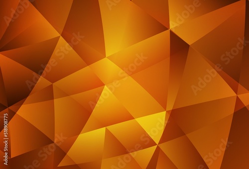 Light Orange vector polygonal template.