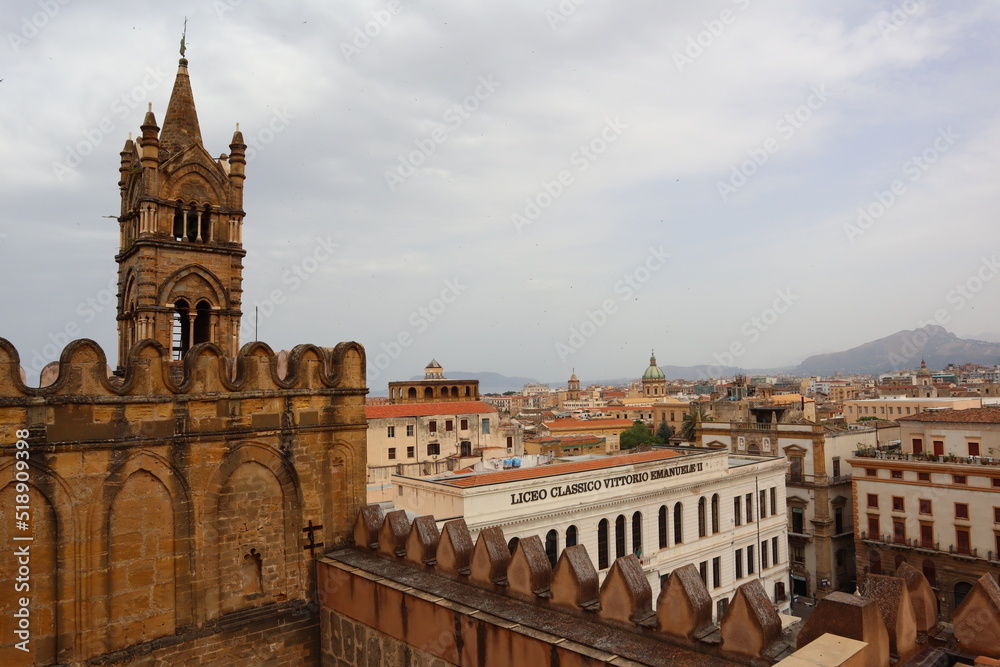Palermo, Sicily (Italy): Panoramic view of Palermo from the Cathedral of Assumption of the Virgin Mary